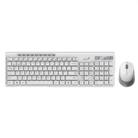 Genius SlimStar 8230 US kabellose weiße Tastatur + Maus