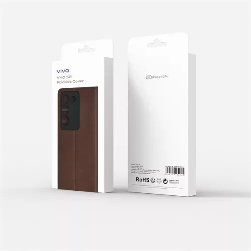 Vivo 6200245 V40 SE faltbare braune Handyhülle