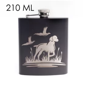 Pahar plat IRIS, oțel inoxidabil, negru, vizsla 210ml
