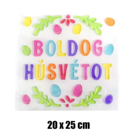 IRIS ablakzselé boldog húsvétot 20 x 25cm
