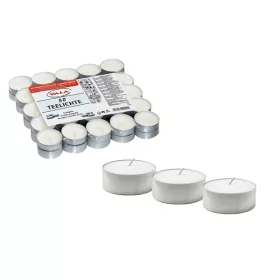   IRIS set čajnih svijeća s aluminijskim pladnjem, 50 dijelova, bijela, vrijeme gorenja 4 sata