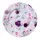Tavă metalică IRIS cu motive florale violet/roz 33x1.5cm