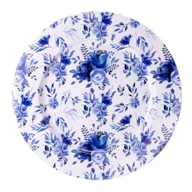 Tavă IRIS din tablă, floare albastră, 33x1.5cm