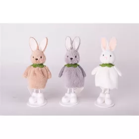 IRIS dekor textil nyuszilány áll 3 féle szín 16cm