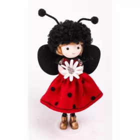 IRIS dekor katicalány álló+virág 18cm