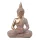 IRIS dekor műgyanta buddha ülő krémszín/arany 25,5cm