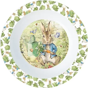   Farfurie adâncă din plastic, potrivită pentru cuptorul cu microunde, cu licență Peter Rabbit IRIS