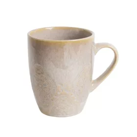 Cană ceramică IRIS, culoare nisip, 360 ml