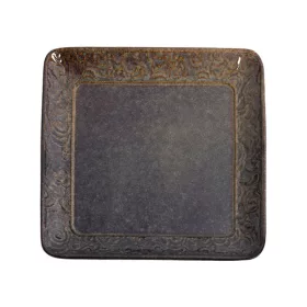   Farfurie ceramică IRIS cu motive florale albastre/maro 21,7 cm