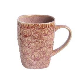 Cană ceramică IRIS cu model floral roz 400ml