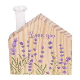   IRIS dekor fa akasztós "love u" tábla levendulás 12x17cm