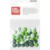 Knorr Prandell ovalni paket od 33 zelene drvene perle