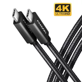   Kábel pre dátum a informácie Axagon BUCM32-CM05AB, 0,5 m, tip C PD 100W 4K HD, čierny