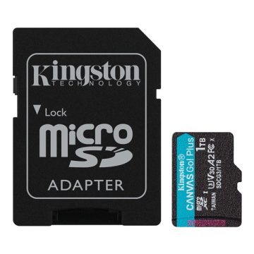   Kingston 1024GB SD micro Canvas Go! Plus (SDXC Class 10 UHS-I U3) (SDCG3/1TB) memóriakártya adapterrel