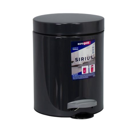 EUROGOLD SIRIUS 5l 19x24cm antracit szürke pedálos szemetes