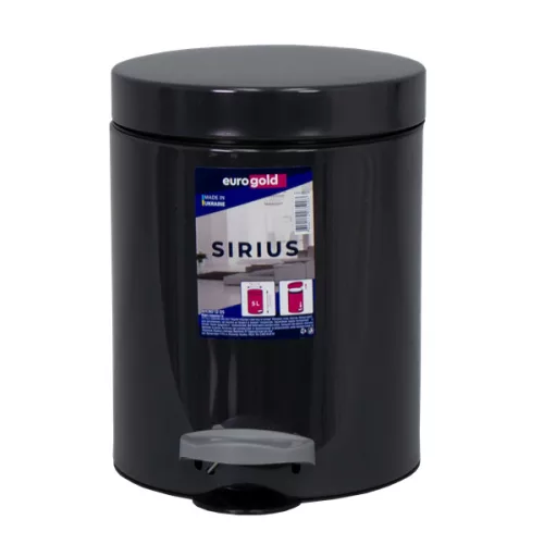 EUROGOLD SIRIUS 5l 19x24cm antracit szürke pedálos szemetes
