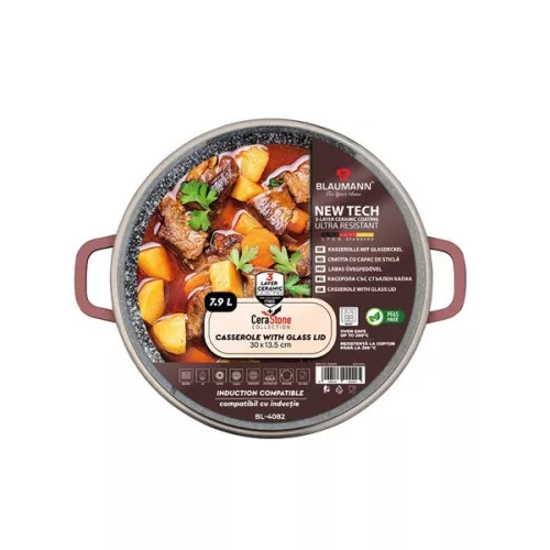Blaumann BL-4082 7.9L Colecția Cerastone ghiveci de 30 cm cu capac