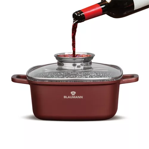 Blaumann BL-4090 Colecția Cerastone Ghiveci pătrat de 20 cm cu capac