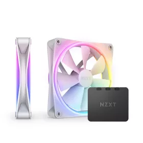   Ventilátor a RGB ovládač NZXT 2xF140 RGB DUO s bielym podsvietením