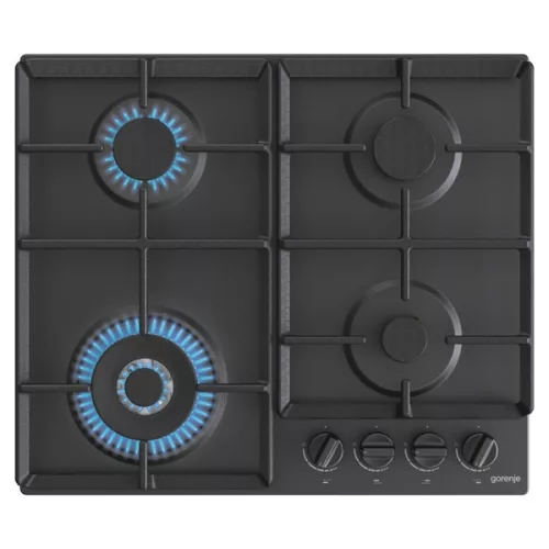 Gorenje GW641BFB čierna, vstavaná, plynová, varná zóna: 3 + 1 wok horák, vstavaný rozmer: 56 cm, varná doska