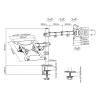 Sbox LCD-LM01-2 17"-32" asztali laptop és monitor tartó konzol