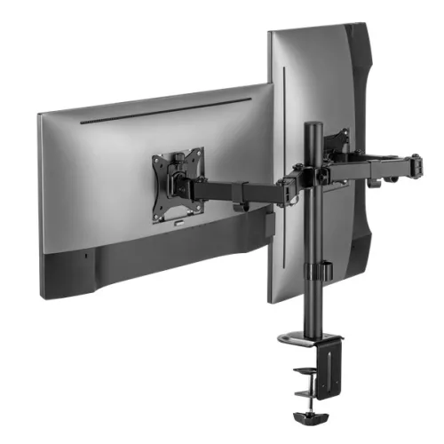 Sbox LCD-352/2-2 17"-32" dönthető, forgatható asztali dual monitor tartó konzol