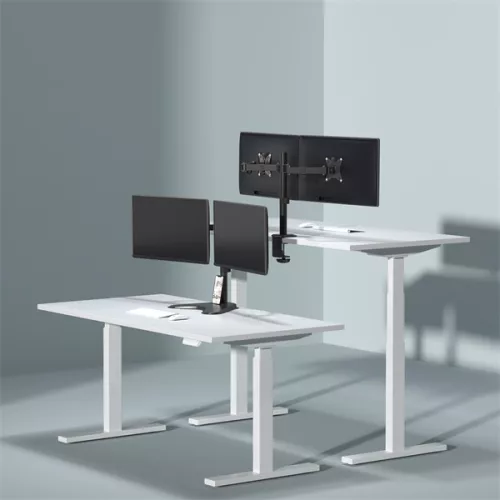 Sbox LCD-352/2-2 17"-32" dönthető, forgatható asztali dual monitor tartó konzol