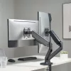 Sbox LCD-S024-2 17"-32" dönthető, forgatható asztali dual monitor tartó konzol
