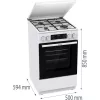 Gorenje GK5C42WJ fehér, szabadonálló, gáz, kombinált, főzőzóna: 4, sütő:62L, grill, tűzhely