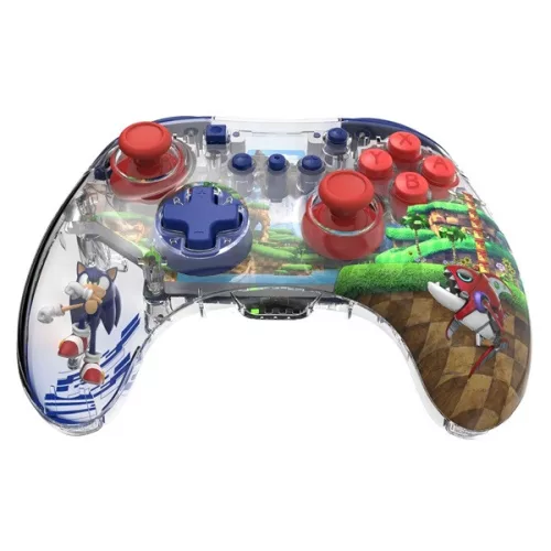 PDP 500-234-SON REALMz Nintendo Switch/Switch 2 vezeték nélküli LED Sonic: Green Hill Zone kontroller