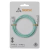 Dátový a nabíjací kábel Sbox TYPE-C-1-G 1m 60W Type-C zelený
