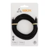 Dátový a nabíjací kábel Sbox TYPEC-2-B 2m 60W Type-C čierny