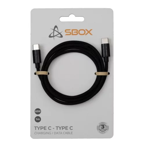 Dátumový kábel a načítanie Sbox TYPE-C-1-B 1 60W Type-C čierny
