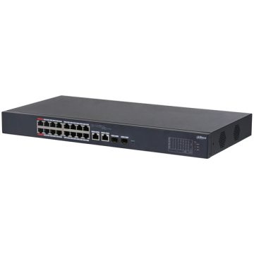   Dahua CS4218-16ET-135 16x10/100 Mbps PoE + 2x1 Gbps RJ-45/SFP Combo Uplink/135W/Cloud Managed PoE Switch