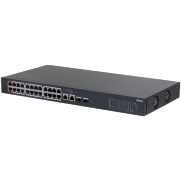   Dahua CS4226-24ET-240 24x10/100 Mbps PoE + 2x1 Gbps RJ-45/SFP Combo Uplink/240W/Cloud Managed PoE Switch