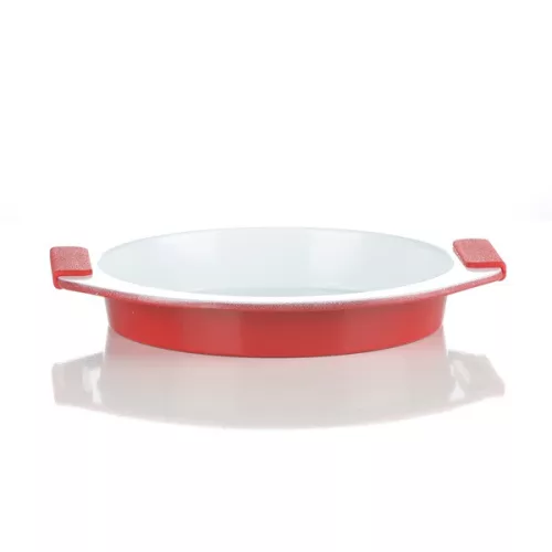 Tavă de copt rotundă antiaderentă cu înveliș ceramic Hausberg Ertone ERT-MN 752, 29 x 26,5 cm