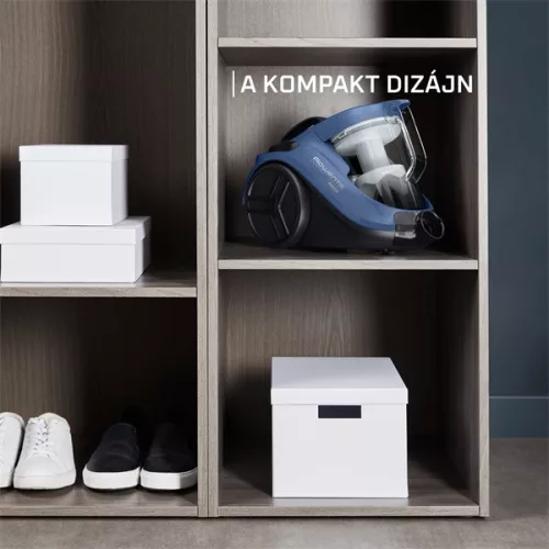 Rowenta RO3721EA Compact Power Cyclonic modrý bezvreckový vysávač