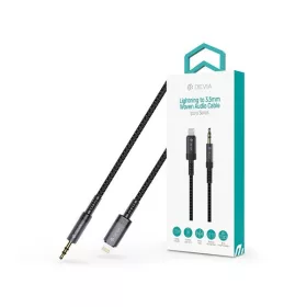   Devia ST111950 iPure Series tkaný audio kábel 1m AUX 3,5 mm jack/Lightning čierny