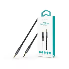   Devia ST111936 iPure Series tkaný audio kábel 1m AUX 3,5/3,5 mm jack čierny