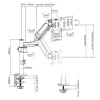 Gembird MA-DA1P-01 17"-32" egykaros asztali monitor tartó konzol