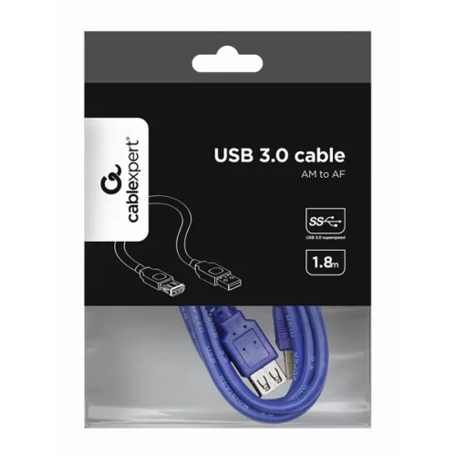 Gembird CCP-USB3-AMAF-6 High End predlžovací kábel USB-A (samec) - USB-A (samica) 1,8 m modrý