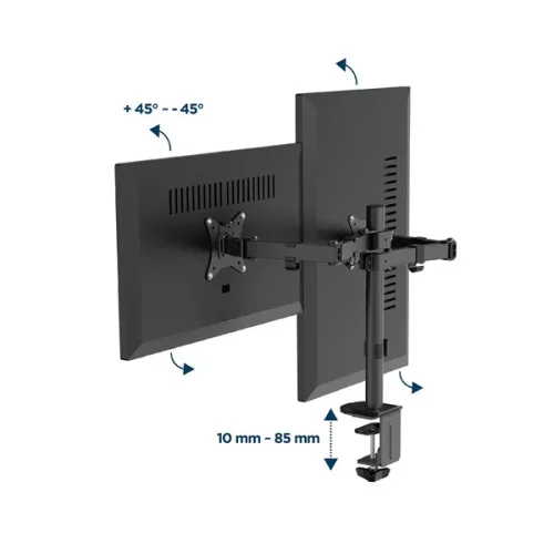 Gembird MA-D2-03 17"-32" kétkaros asztali monitor tartó konzol