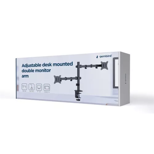 Gembird MA-D2-03 17"-32" kétkaros asztali monitor tartó konzol