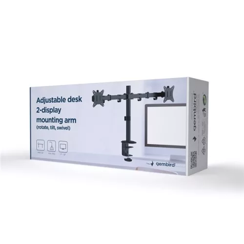 Gembird MA-D2-01 17"-32" kétkaros asztali monitor tartó konzol