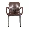 IRIS GF-700BR Paris barna kerti műanyag szék fém lábakkal 60x50x80cm