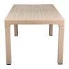 IRIS GF-800C ORIGINAL CAPPUCCINO műanyag kerti asztal rattan 90x150cm