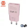 AVAX CH641P NANO SLIM 30W USB-C (PD3.0)+USB-A (QC3.0) pink hálózati töltő