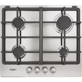   Whirlpool TKRL 660 IX Edelstahl, Einbaugerät, Gas, 4 Kochzonen, Einbaubreite: 56 cm, Kochfeld