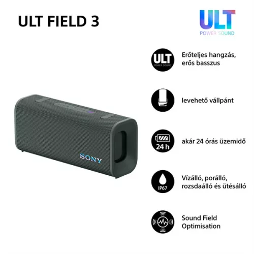 Sony ULT Field 3 szürke Bluetooth hangszoró
