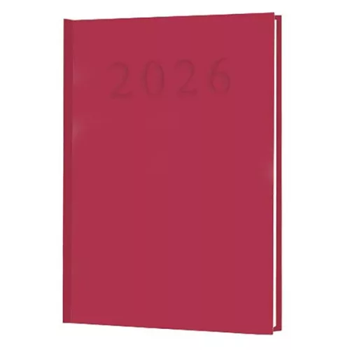 2026 A5 napi beosztású bordó határidőnapló